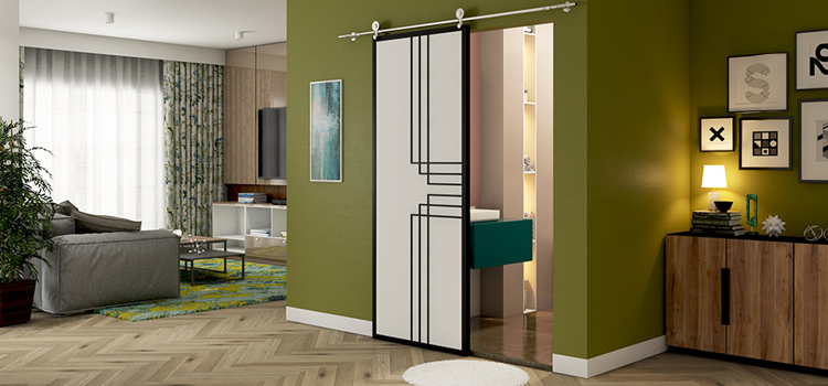 sliding bathroom door installation in Dublin